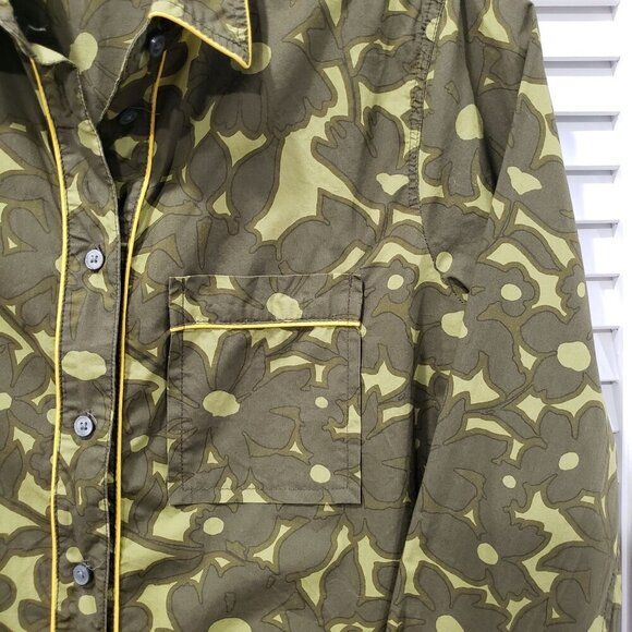 J.Crew Button Up Shirt Floral Camo Retro Country Western Cowgirl Green Womens XS - Picture 3 of 11